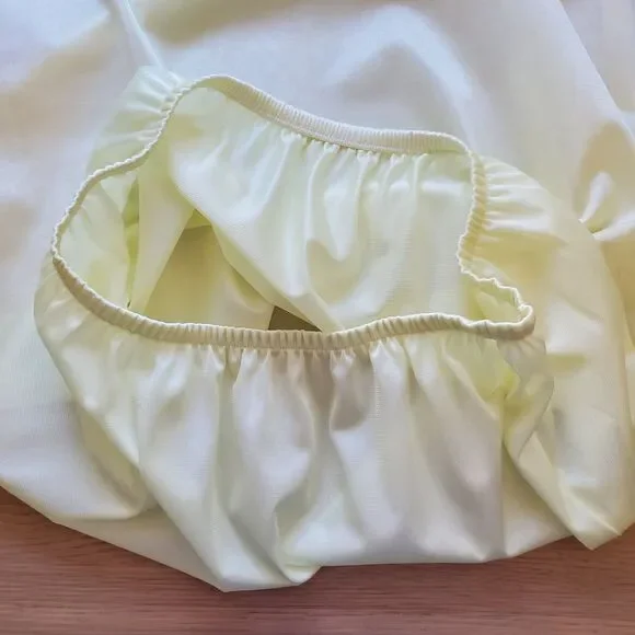 Vintage Yellow Mini Slip Skirt - Picture 5 of 6